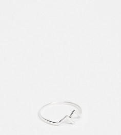 Серебряное кольцо в виде двойной стрелы Kingsley Ryan Curve-Серебристый