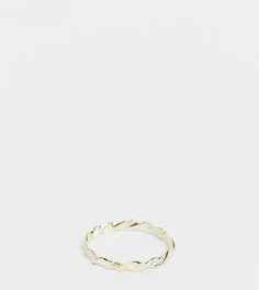 Позолоченное кольцо из стерлингового серебра с витым дизайном Kingsley Ryan-Золотистый