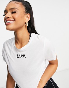 Белая укороченная футболка с логотипом LAPP The Brand-Белый