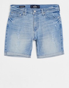 Светлые джинсовые шорты Hollister-Голубой