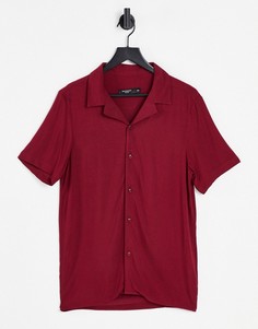 Рубашка узкого кроя с отложным воротником и короткими рукавами Bolongaro Trevor-Красный