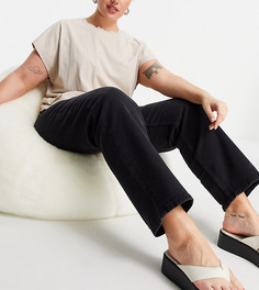 Прямые джинсы с классической талией выбеленного черного цвета Dr Denim Plus Li-Черный цвет