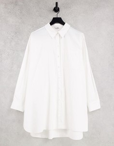 Белая рубашка в стиле oversized Envii Calathea-Желтый