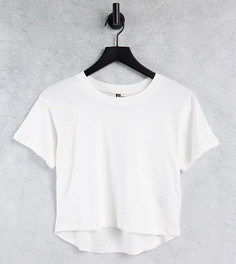 Белая укороченная футболка Pieces Petite-Белый