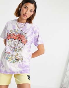 Окрашенная oversized-футболка с принтом "Wonderland" Vintage Supply-Фиолетовый цвет