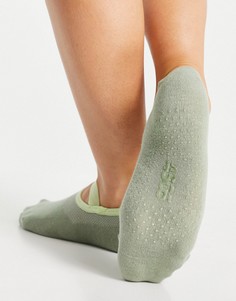 Носки для пилатеса с рифленой прорезиненной подошвой ASOS 4505-Зеленый цвет