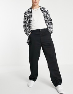 Простые прямые черные брюки свободного кроя Carhartt WIP-Черный цвет