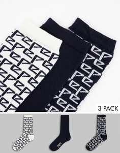 Набор из 3 пар носков черного и кремового цвета с логотипом Pepe Jeans Joseline-Черный цвет