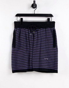 Темно-синие трикотажные шорты в полоску RIPNDIP Peeking Nerm-Темно-синий