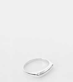 Массивное кольцо из стерлингового серебра в стиле минимализма Kingsley Ryan Curve-Серебряный