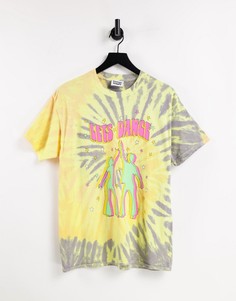 Oversized-футболка с принтом тай-дай и изображением танцев Vintage Supply-Разноцветный