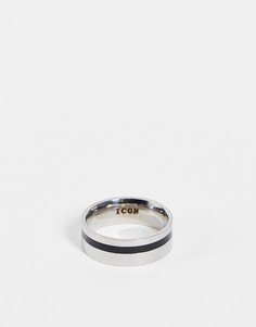 Серебристое кольцо из нержавеющей стали Icon Brand-Серебристый