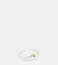 Кольцо из стерлингового серебра с искусственным топазом для рожденных в ноябре Kingsley Ryan-Серебряный