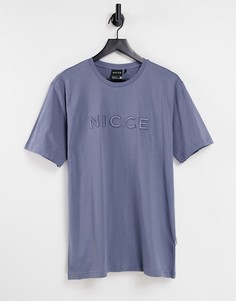 Голубая футболка Nicce Mercury-Голубой