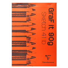 Блокнот-cклейка для сухих техник Clairefontaine "Graf it" 21х29,7 см 80 л 90 г