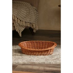 Лежанка для собак и кошек из лозы, 48х36х12 см Доброе дерево