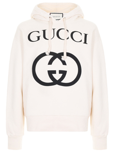 Худи хлопковое с принтом Gucci