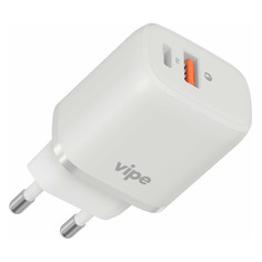 Сетевое зарядное устройство Vipe 20W, USB + USB type-C, 3A, белый [vptst20wwhi] Noname