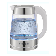 Чайник электрический StarWind SKG2011, 2200Вт, белый и серебристый