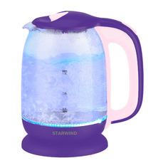 Чайник электрический StarWind SKG1513, 2200Вт, фиолетовый и розовый