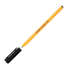 Ручка шариков. Pensan Officepen 1010 (1010/60BLACK) желтый d=1мм 1стерж. игловидный пиш. наконечник 60 шт./кор.