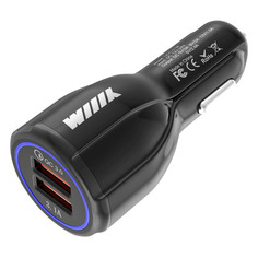 Автомобильное зарядное устройство Wiiix UCC-2-38, 2xUSB, 3A, черный