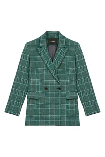 Зеленый жакет в клетку Maje