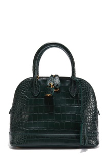 Темно-зеленая сумка с тиснением под кожу рептилии Balenciaga