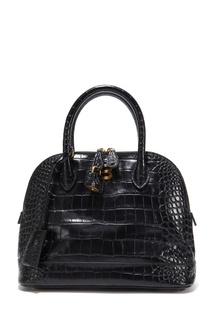 Черная сумка с тиснением под кожу рептилии Balenciaga