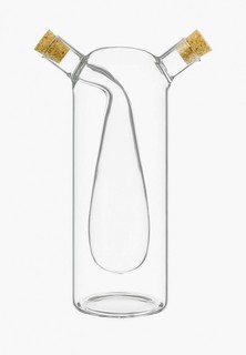 Бутылка Elan Gallery для масла, уксуса, соевого соуса 2в1 340, 80 мл 12х6,5х18,5 см Crystal glass с пробкой