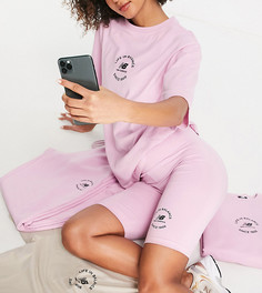 Розовые шорты-леггинсы New Balance-Розовый цвет