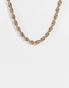 Золотистое ожерелье в виде массивной перекрученной цепочки Liars & Lovers-Золотистый