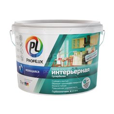 Краска водоэмульсионная Profilux PL-13L латексная моющаяся супербелая, 7 кг