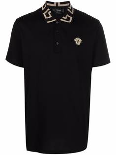 Versace рубашка поло с узором Greca