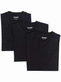 Jil Sander комплект футболок с нашивкой-логотипом