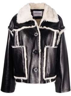 STAND STUDIO твидовая куртка с оторочкой из шерпы