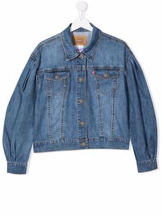 Levis Kids джинсовая куртка с объемными рукавами