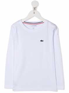 Lacoste Kids футболка с вышивкой