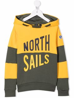 North Sails Kids худи в стиле колор-блок с логотипом