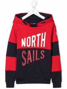 North Sails Kids худи в стиле колор-блок с логотипом