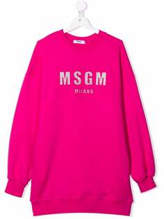 MSGM Kids платье с логотипом