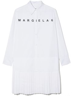 MM6 MAISON MARGIELA KIDS платье-рубашка с логотипом