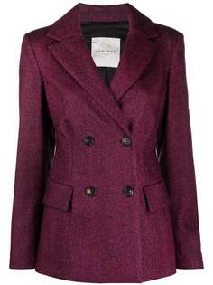 ERMANNO FIRENZE двубортный пиджак с узором в елочку