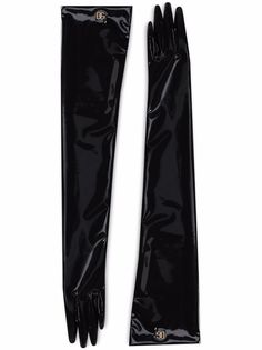 Dolce & Gabbana длинные лакированные перчатки
