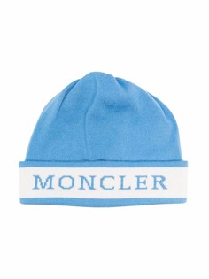 Moncler Enfant шапка бини вязки интарсия с логотипом