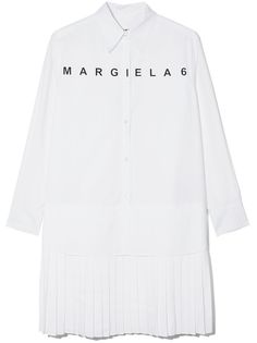MM6 Maison Margiela Kids платье-рубашка с логотипом