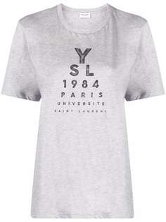 Saint Laurent футболка с логотипом YSL 1984