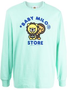 *BABY MILO® STORE BY *A BATHING APE® футболка с длинными рукавами и логотипом