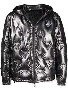 Emporio Armani пуховик с эффектом металлик