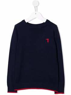 TRUSSARDI JUNIOR джемпер с вышитым логотипом